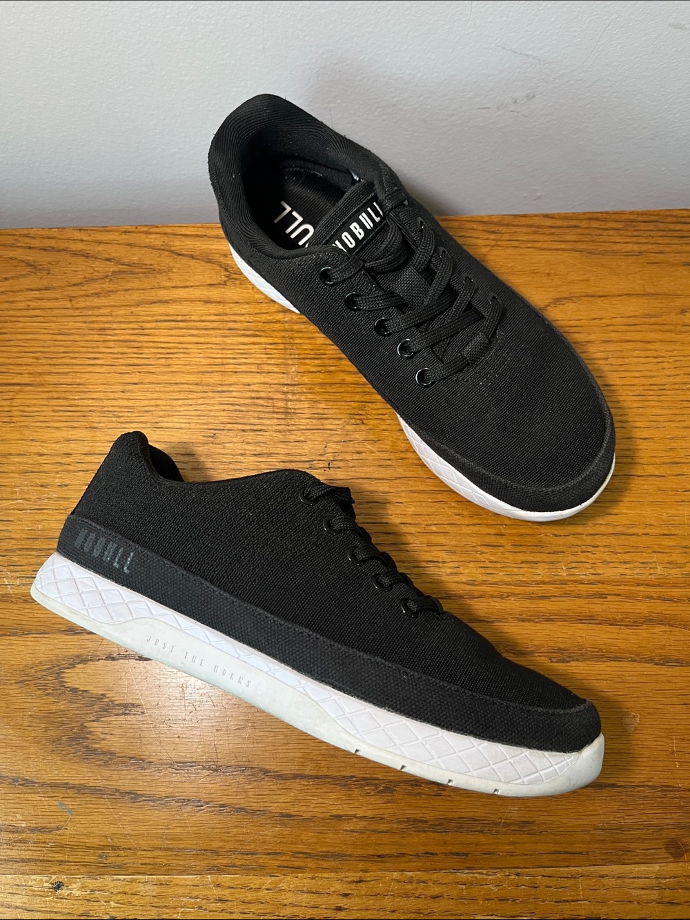 Nobull Black Canvas Trainer Crossfit Athletic Lace Up Sneakers Size 7.5